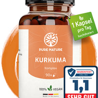 Kurkuma Komplex mit Piperin & Vitamin C - 90 Kapseln