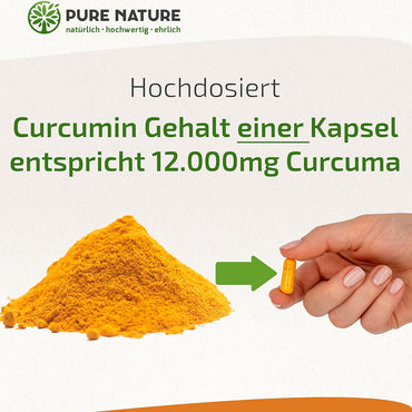 Kurkuma Komplex mit Piperin & Vitamin C - 90 Kapseln