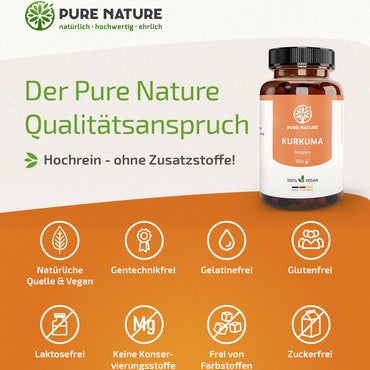 Kurkuma Komplex mit Piperin & Vitamin C - 90 Kapseln