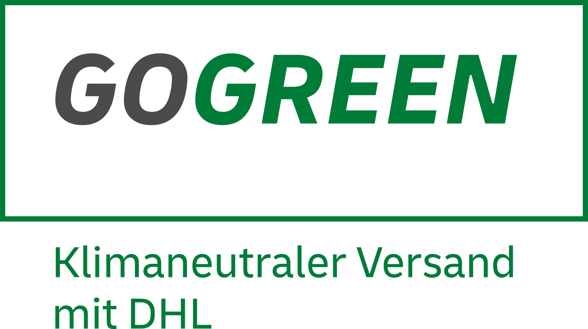 Klimaneutraler Versand mit DHL GOGREEN