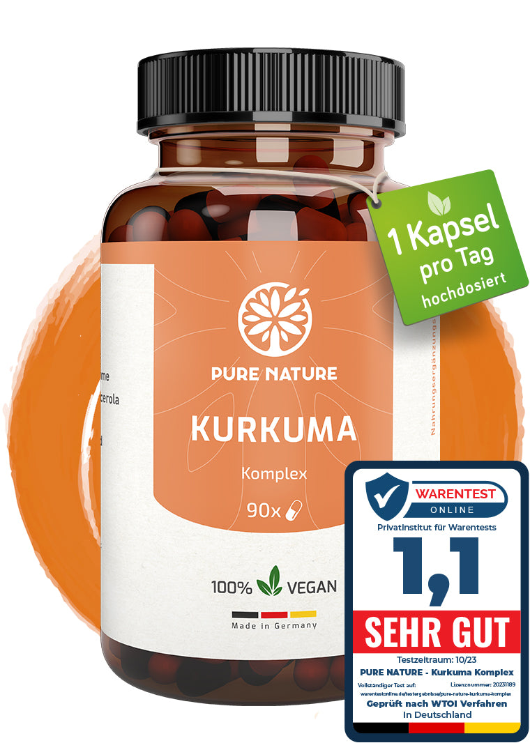 Kurkuma Komplex mit Piperin & Vitamin C - 90 Kapseln