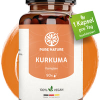 Kurkuma Komplex mit Piperin & Vitamin C - 90 Kapseln
