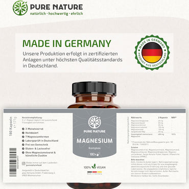 Magnesium 7in1 hochdosierter Komplex - 180 Kapseln