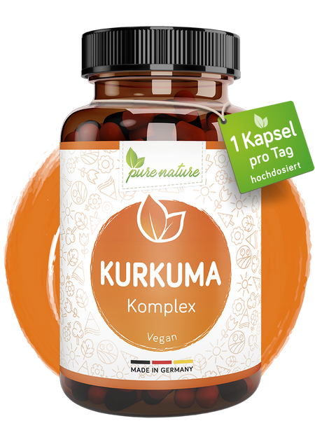 Kurkuma Komplex mit Piperin & Vitamin C - 90 Kapseln