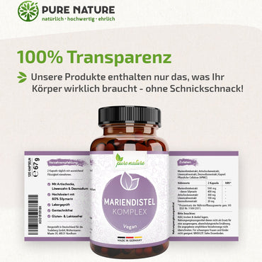 Mariendistel Komplex mit Artischocke, Löwenzahn & Desmodium - 120 Kapseln