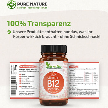 Vitamin B12 mit MHA Formel - 120 Tabletten