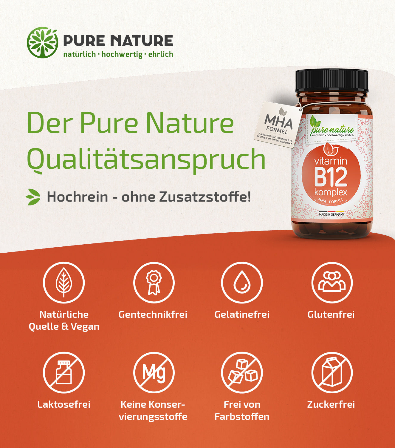 Vitamin B12 mit MHA Formel - 120 Tabletten